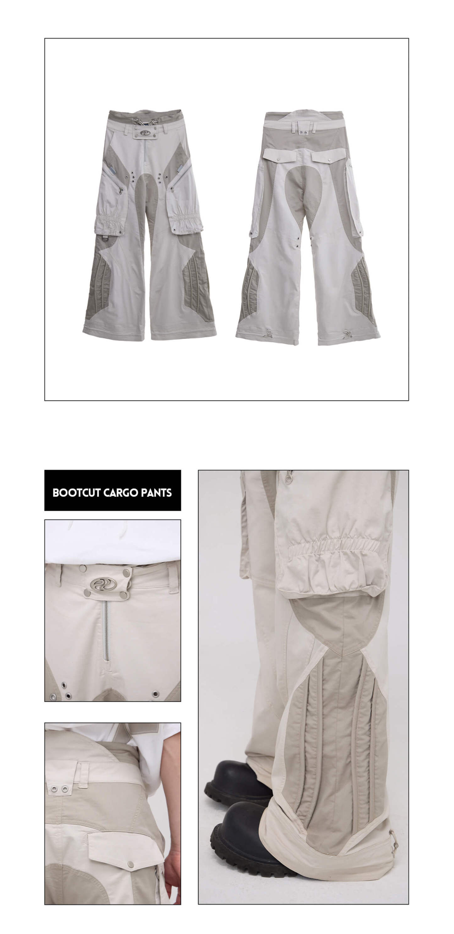 Personsoul Bootcut Cargo Pants-IYAMIUIO