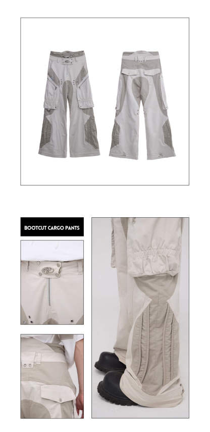 Personsoul Bootcut Cargo Pants-IYAMIUIO