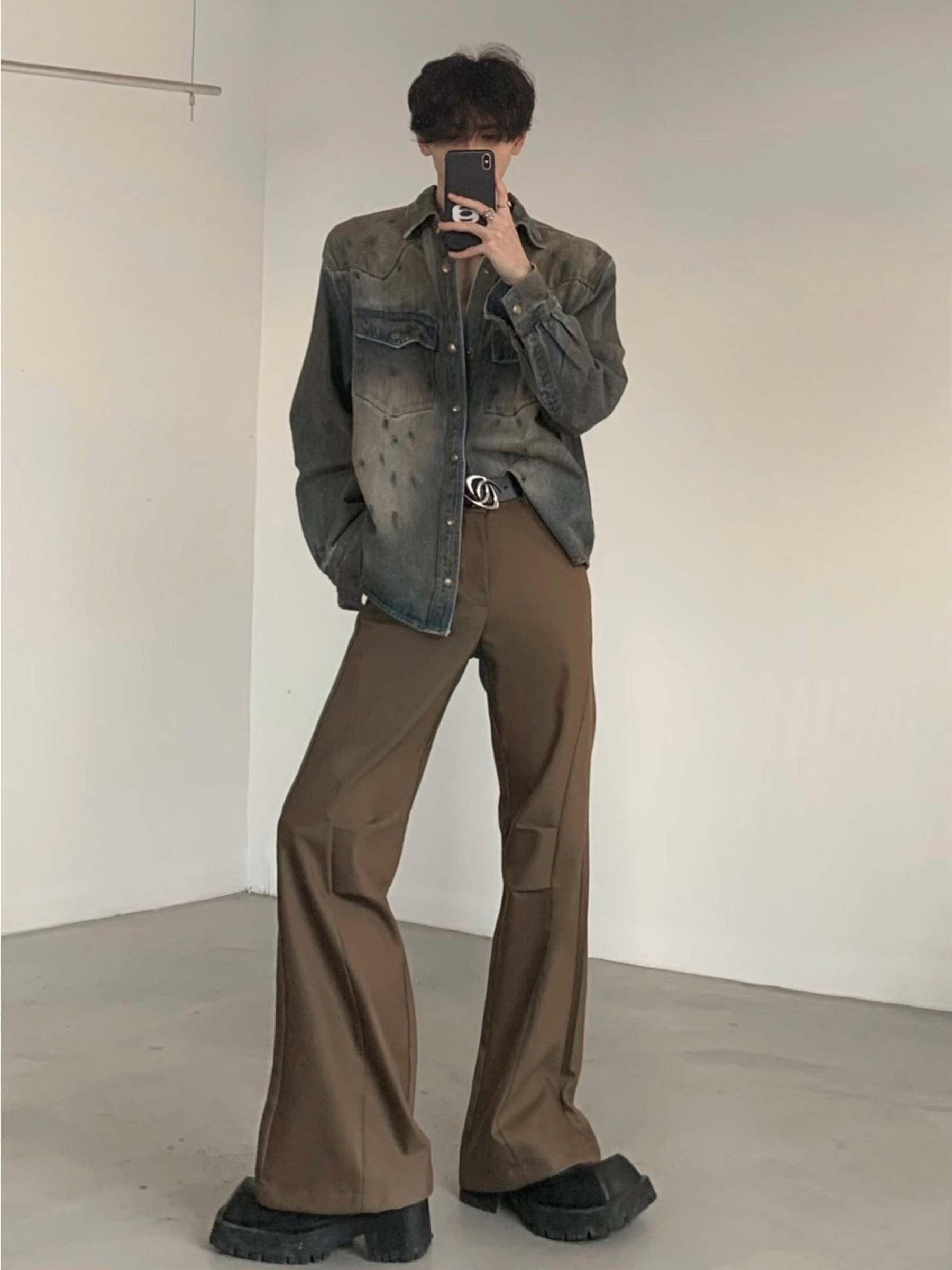 【24s March.】American Vintage Distressed Washed Denim Jacket-IYAMIUIO