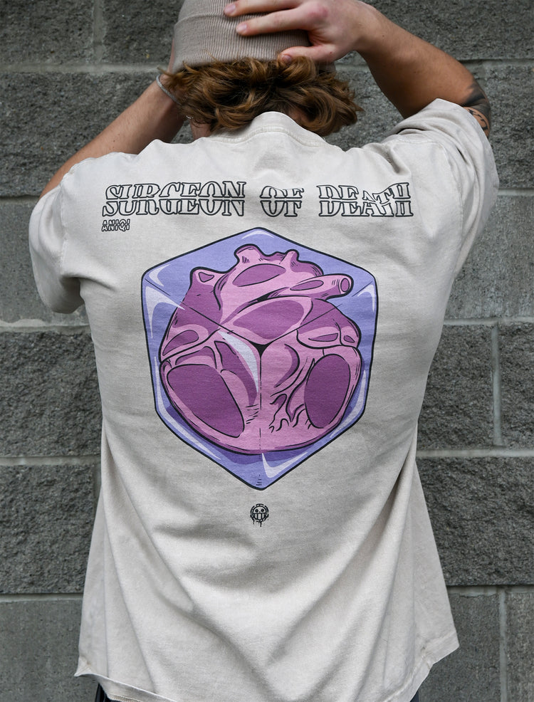 SURGEON OF DEATH EMBROIDERED ACID WASH TEE-O.P-IYAMIUIO