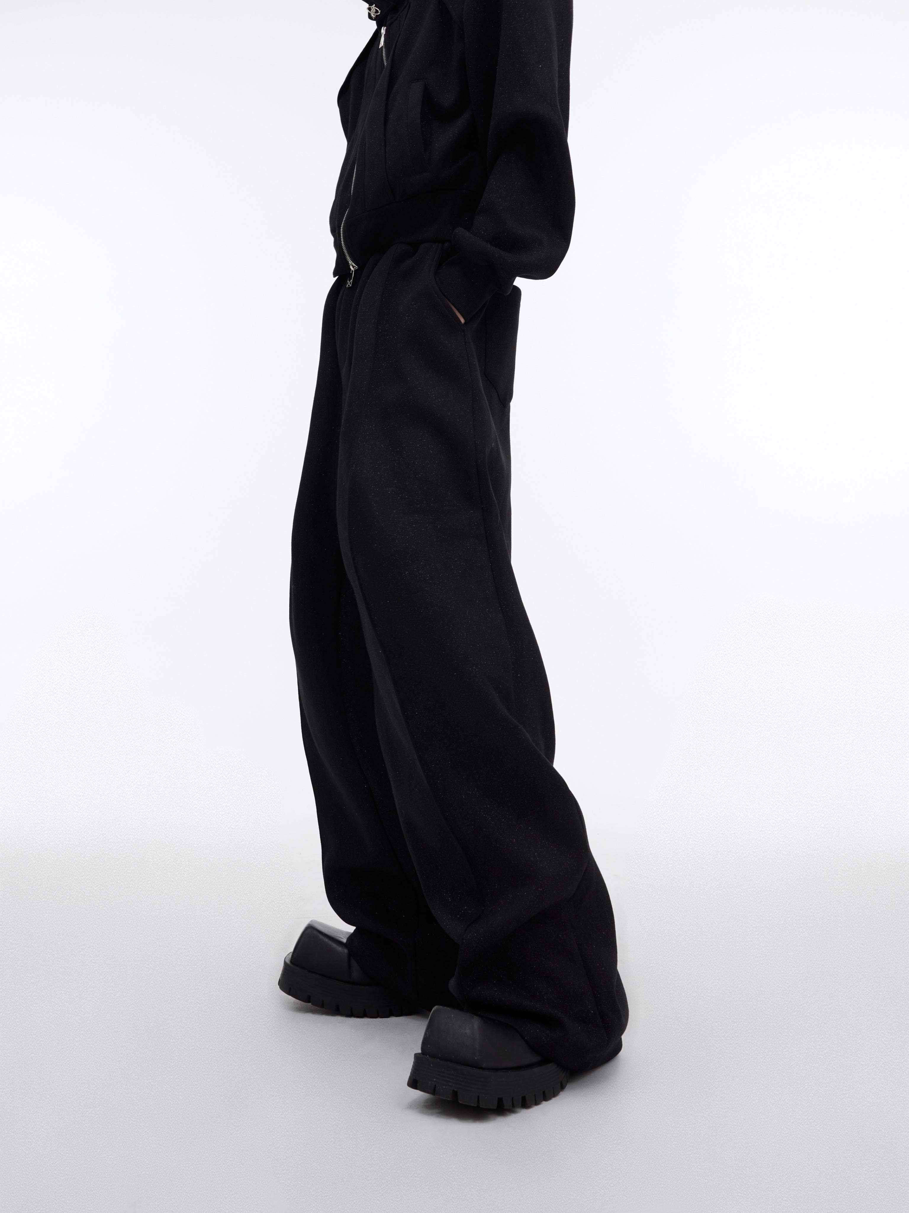 【23s October.】Fine Sparkly Hooded Sweatshirt Set-IYAMIUIO