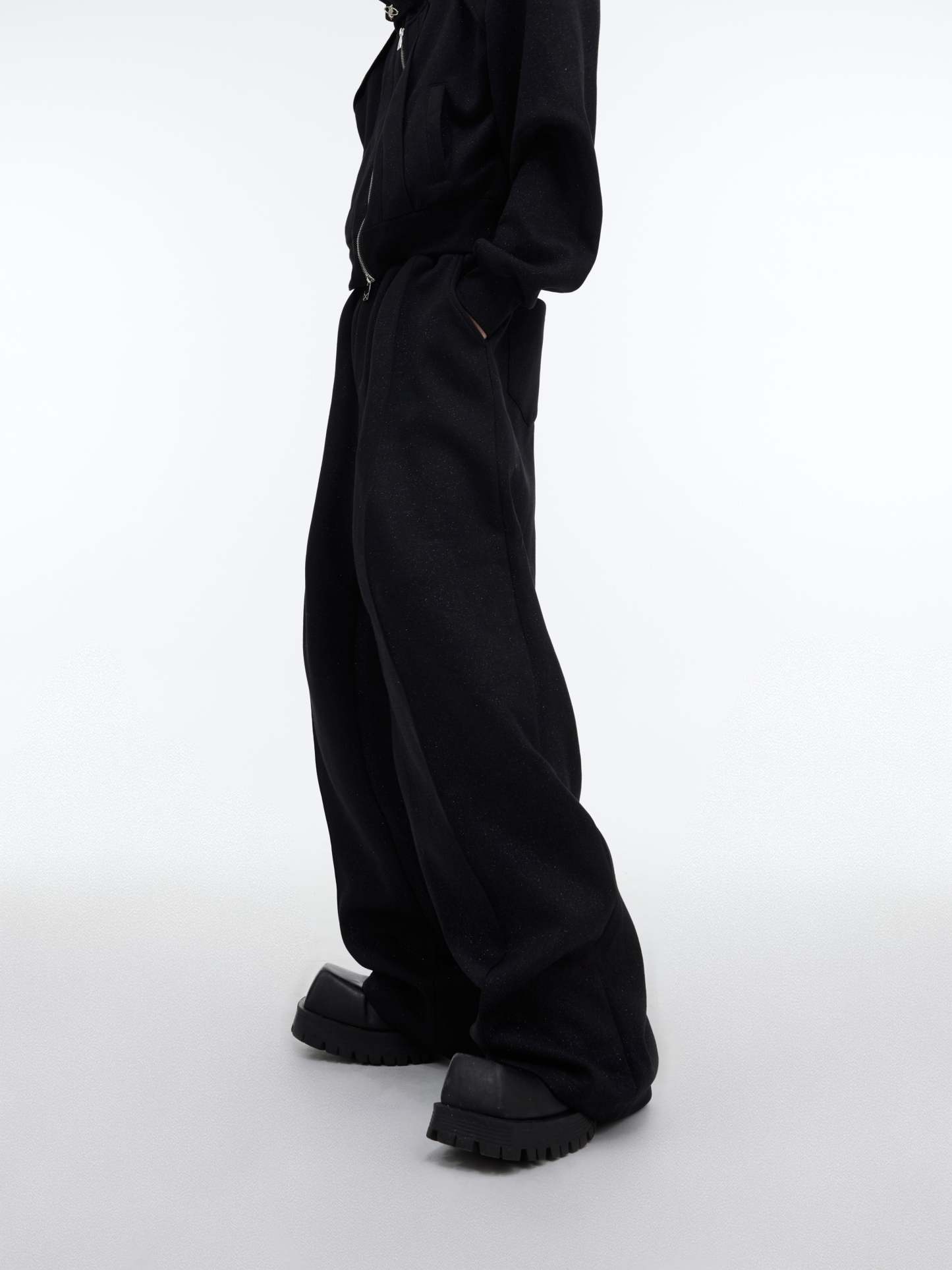 【23s October.】Fine Sparkly Hooded Sweatshirt Set-IYAMIUIO