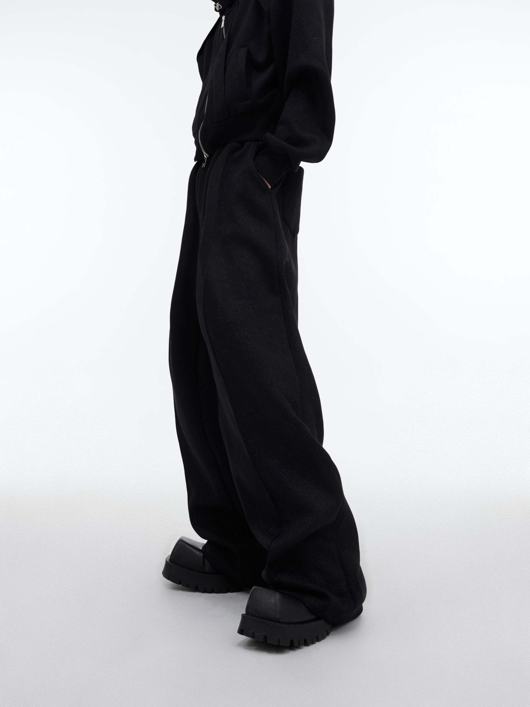 【23s October.】Fine Sparkly Hooded Sweatshirt Set-IYAMIUIO