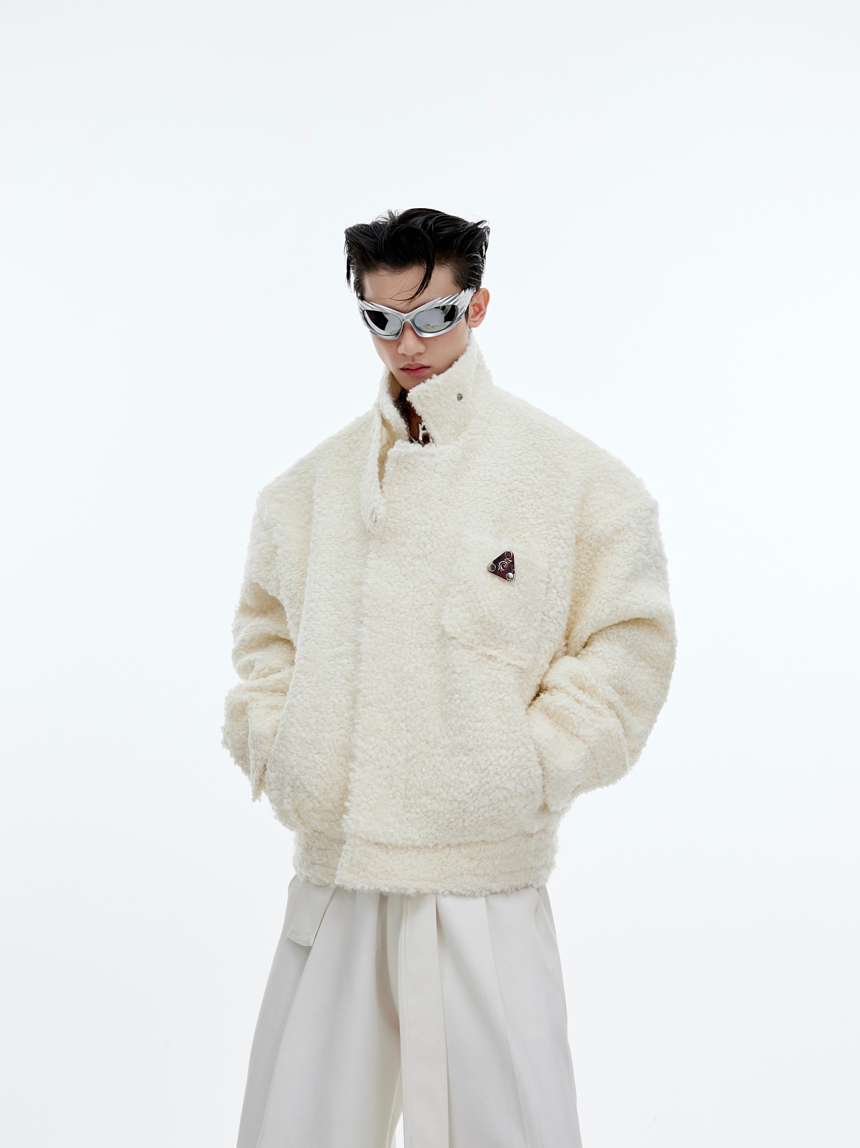 【24s January.】New Year Textured Wool Silhouette Short Jacket-IYAMIUIO