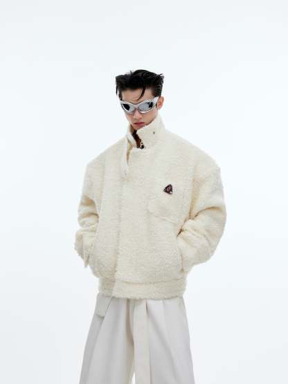 【24s January.】New Year Textured Wool Silhouette Short Jacket-IYAMIUIO