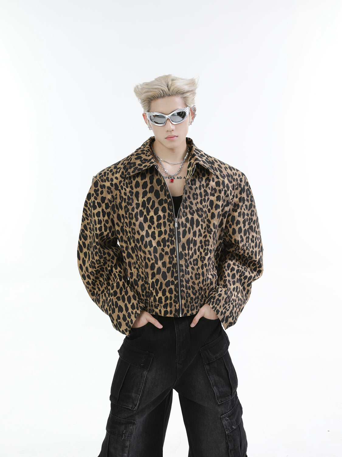 【24s Oct.】Leopard Washed Denim Vintage Jacket-IYAMIUIO