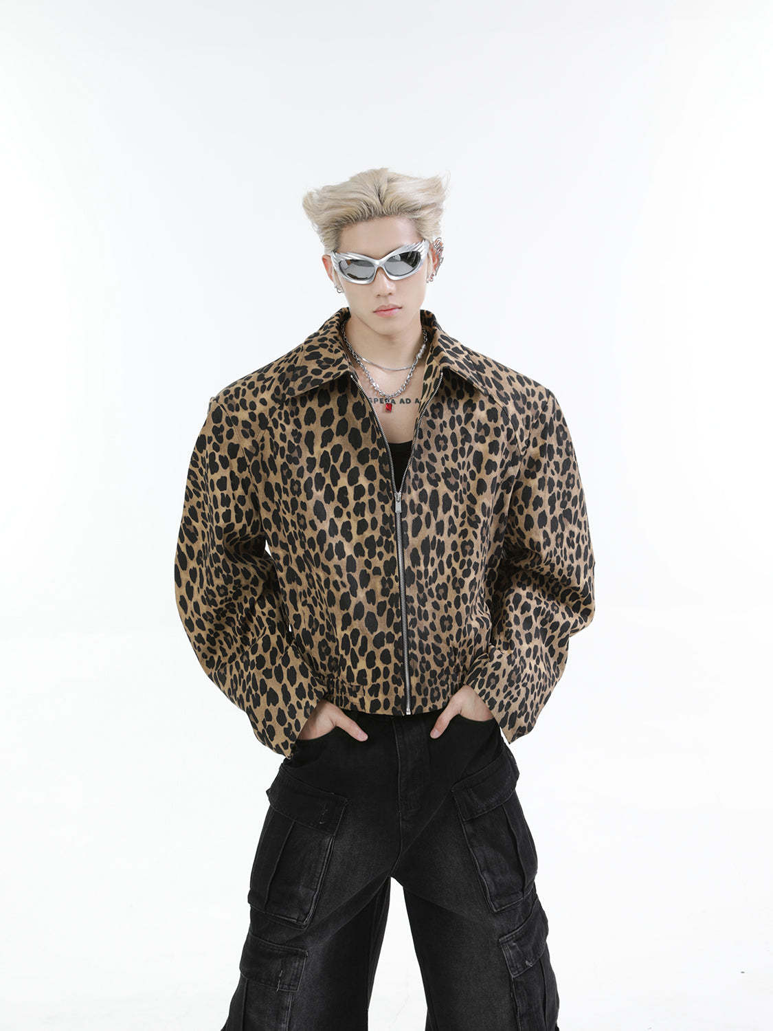 【24s Oct.】Leopard Washed Denim Vintage Jacket-IYAMIUIO