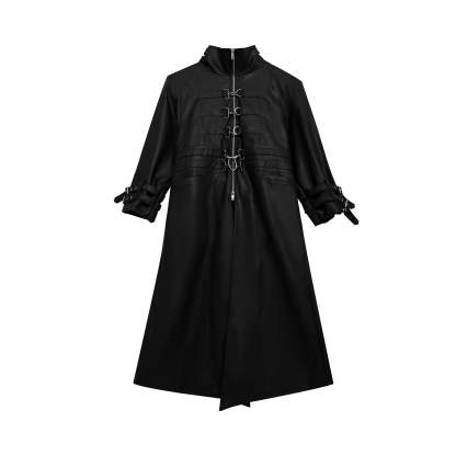 【24s February.】Metal Lock Design Leather Coat-IYAMIUIO