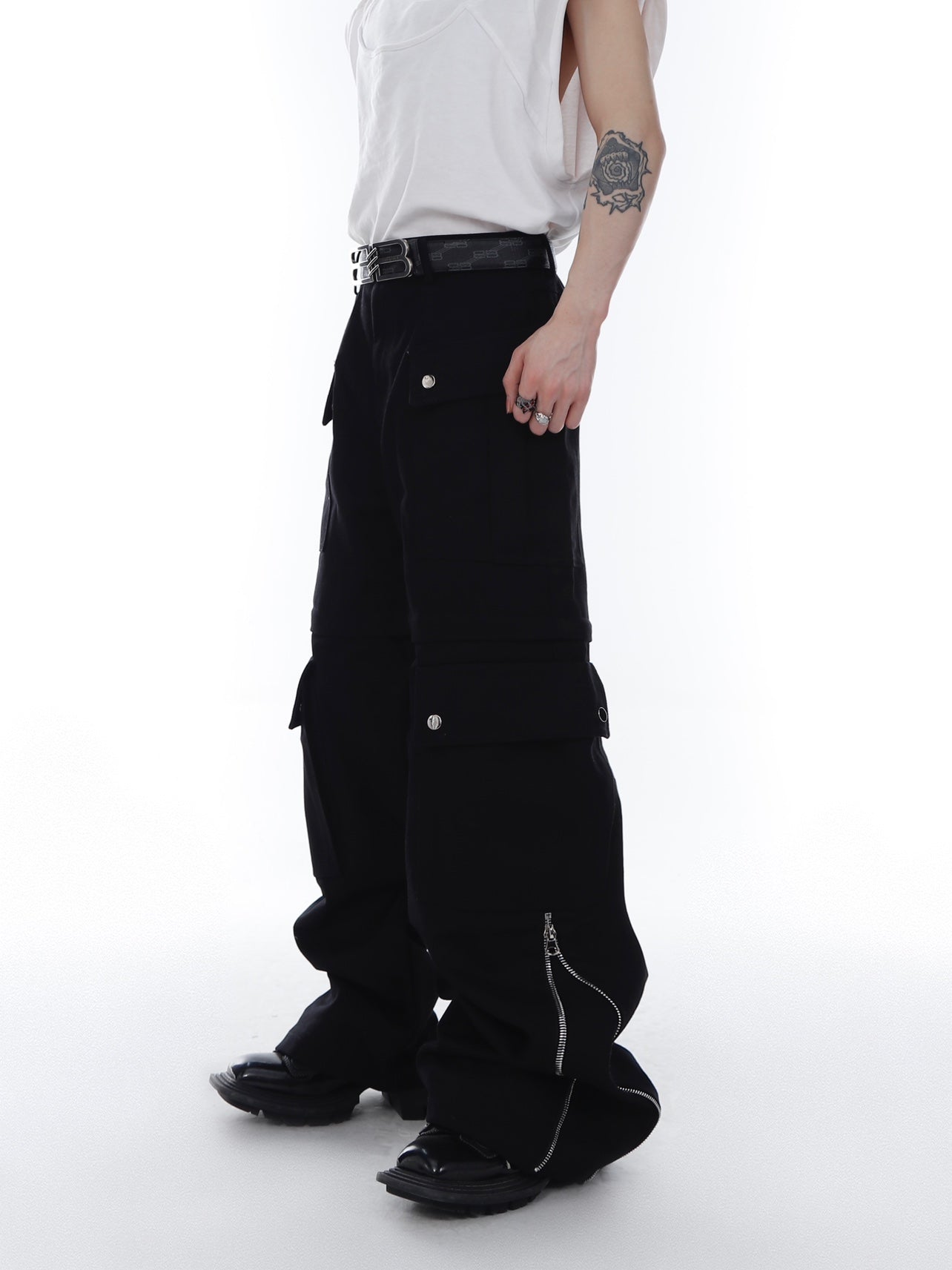 【23s Feb.】Knife Cut Cargo Pants-IYAMIUIO
