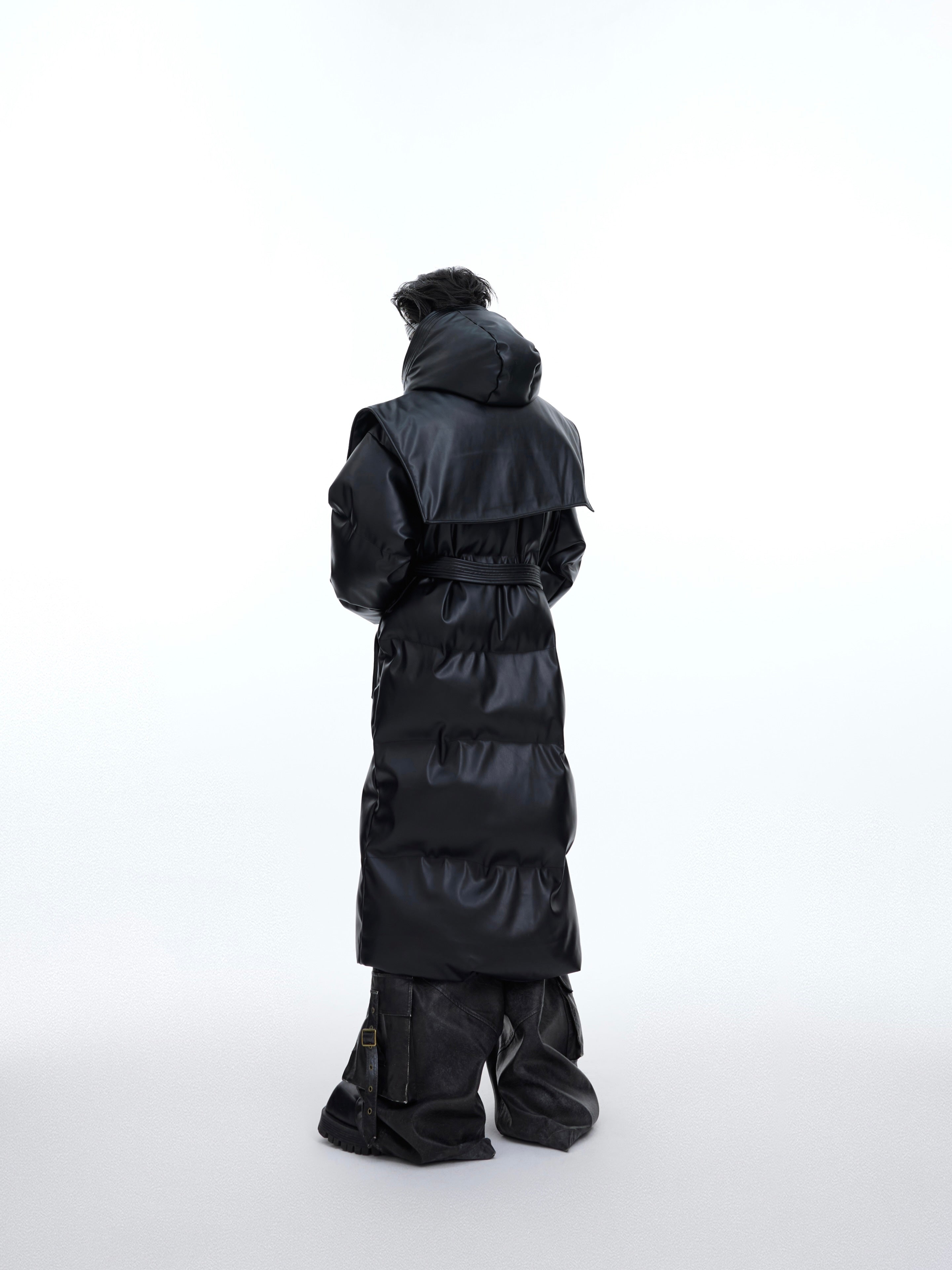 【23s December.】Deconstructed Long Hooded Cotton Jacket-IYAMIUIO