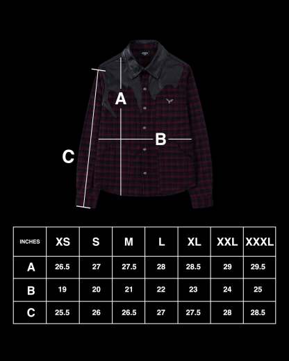 LEATHER FLANNEL (CRIMSON)-IYAMIUIO