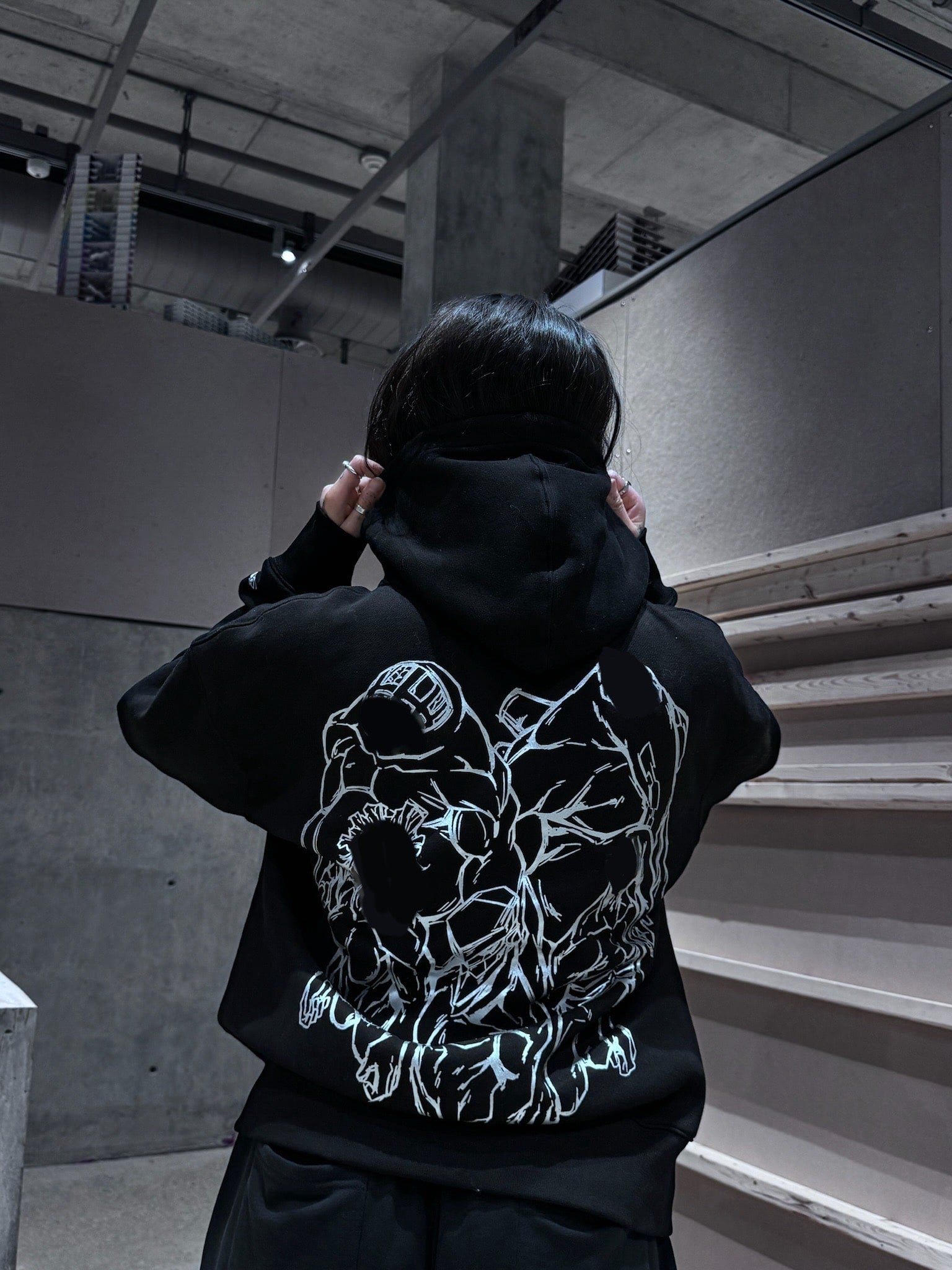 "Creature" Zip-Up Hoodie-IYAMIUIO