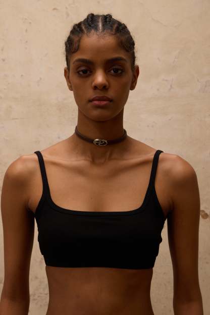 Personsoul Leather Choker-IYAMIUIO