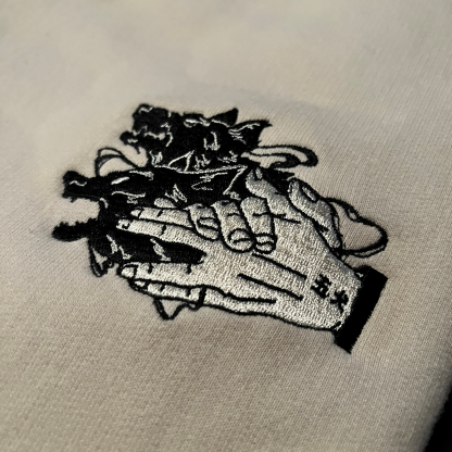 Dogs Embroidery Crewneck -JJK-IYAMIUIO