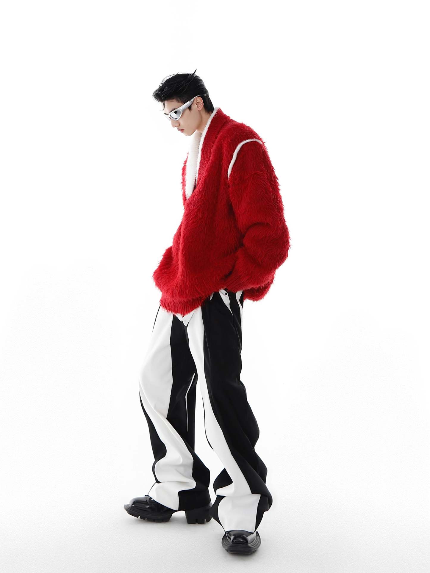 【NEW ARRIVALS】Mink Faux Weighted Knit Sweater-IYAMIUIO