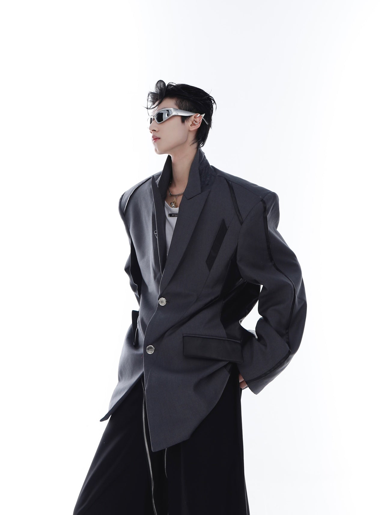 【23s Feb.】PU Shoulder Pad Jacket-IYAMIUIO