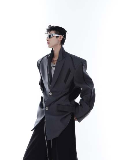 【23s Feb.】PU Shoulder Pad Jacket-IYAMIUIO