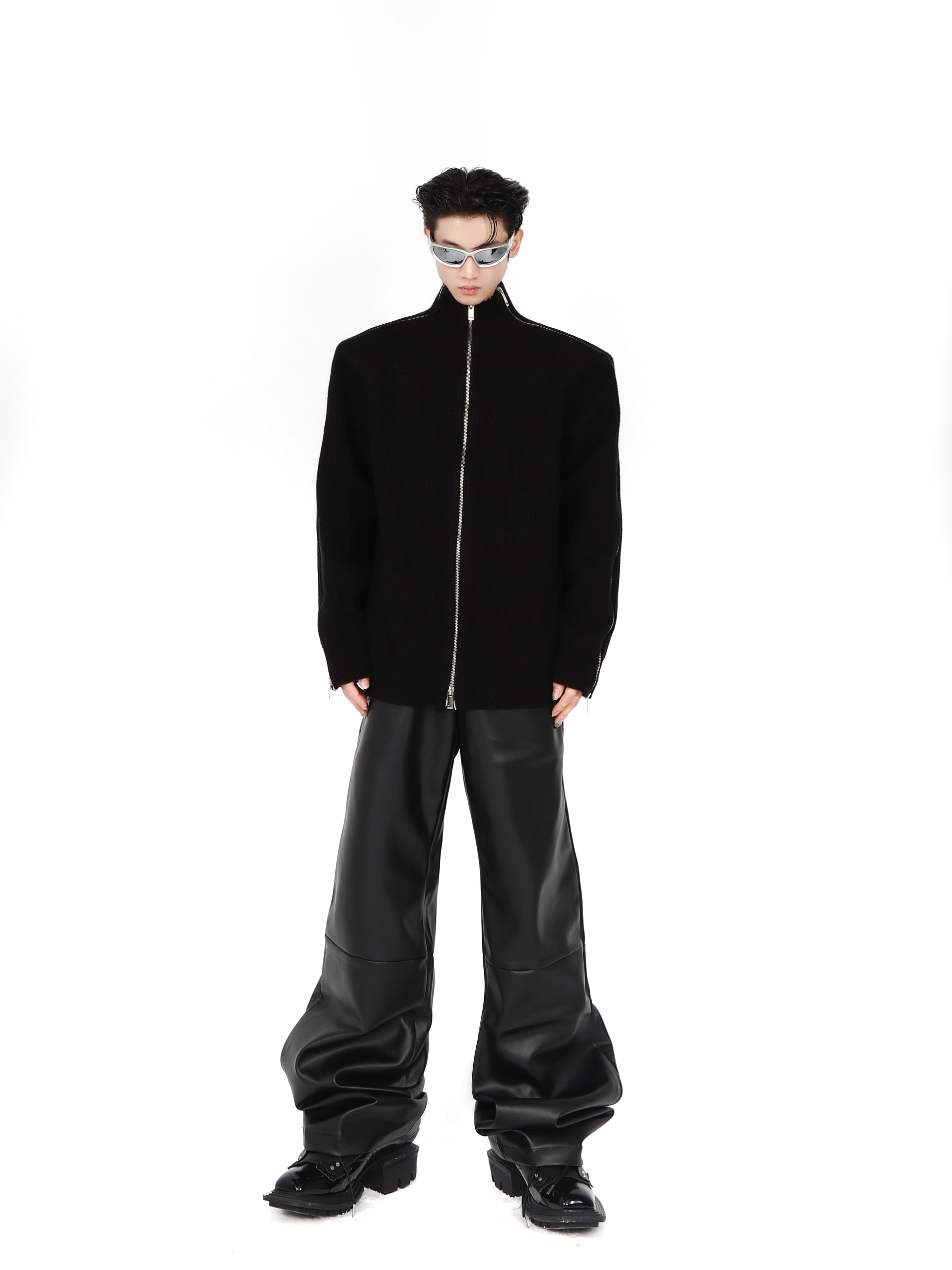 Stitching Sweater-IYAMIUIO