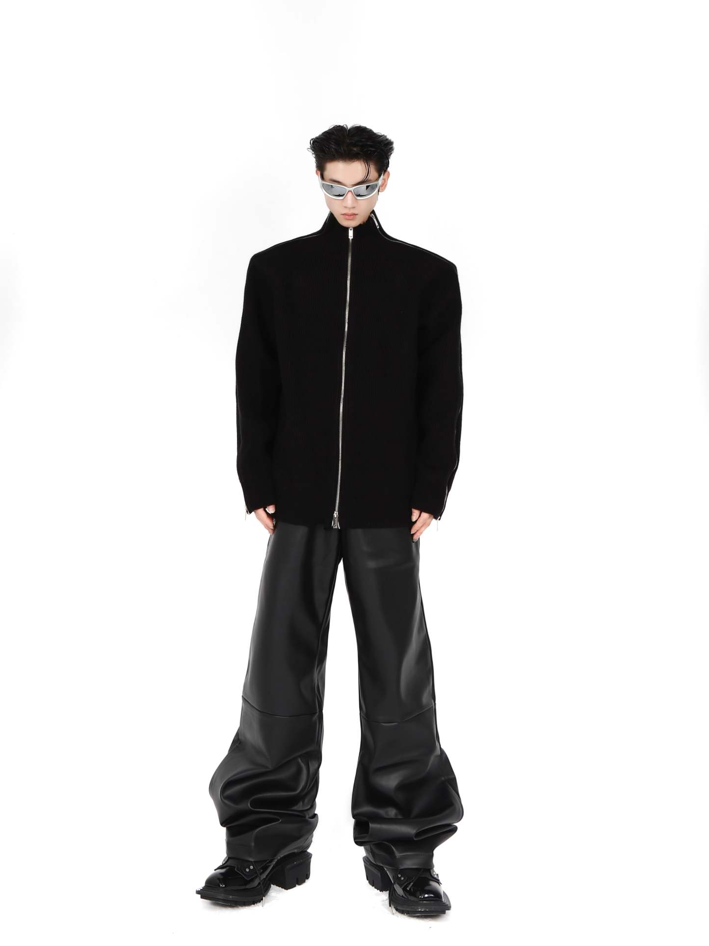 Stitching Sweater-IYAMIUIO