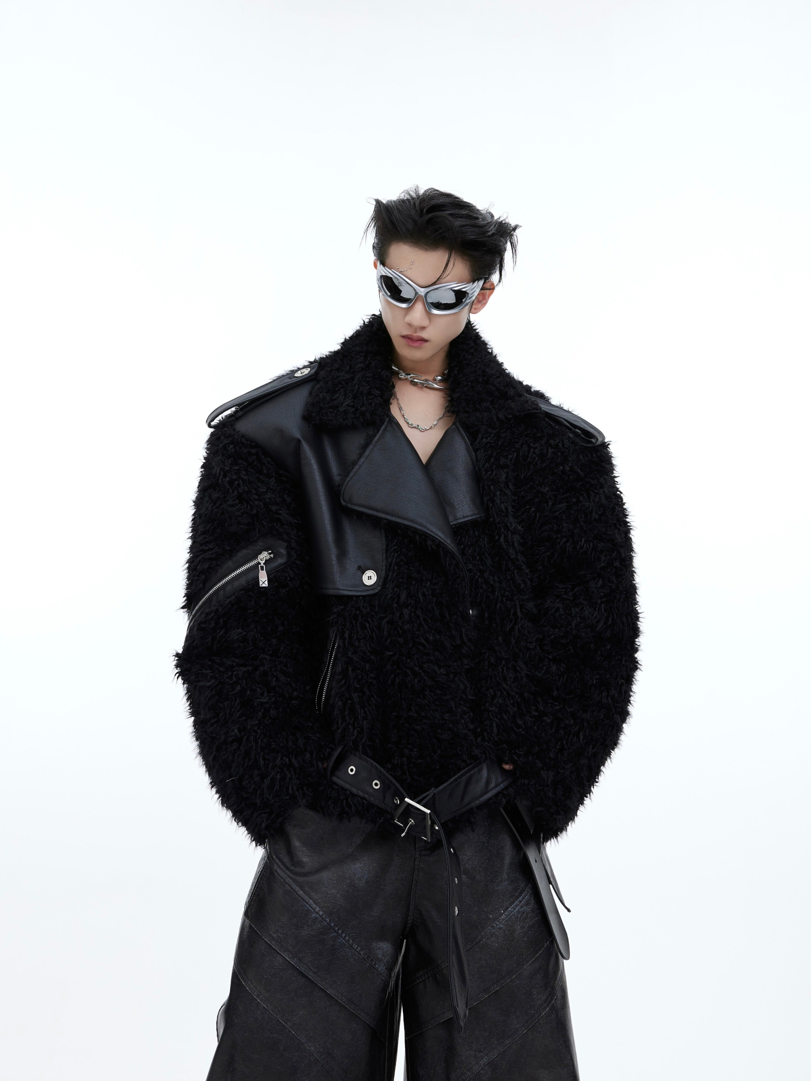 【24s January.】Deconstructed Plush Fur Jacket-IYAMIUIO