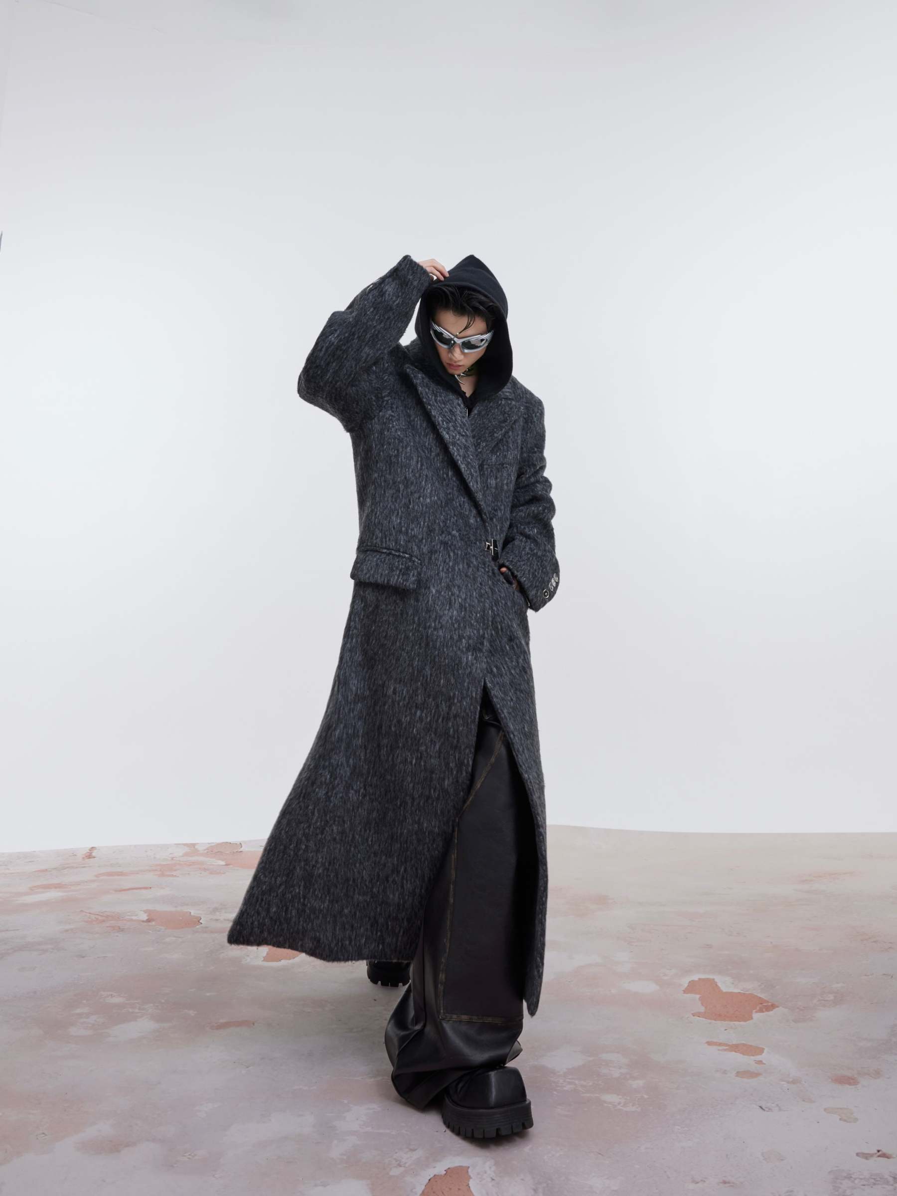 【23s October.】Oversized Shoulder-padded Wool Coat-IYAMIUIO