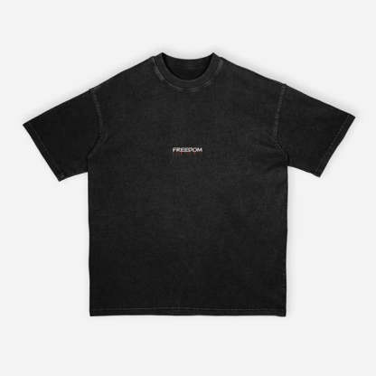 FREEDOM ACID WASH T-SHIRT-IYAMIUIO