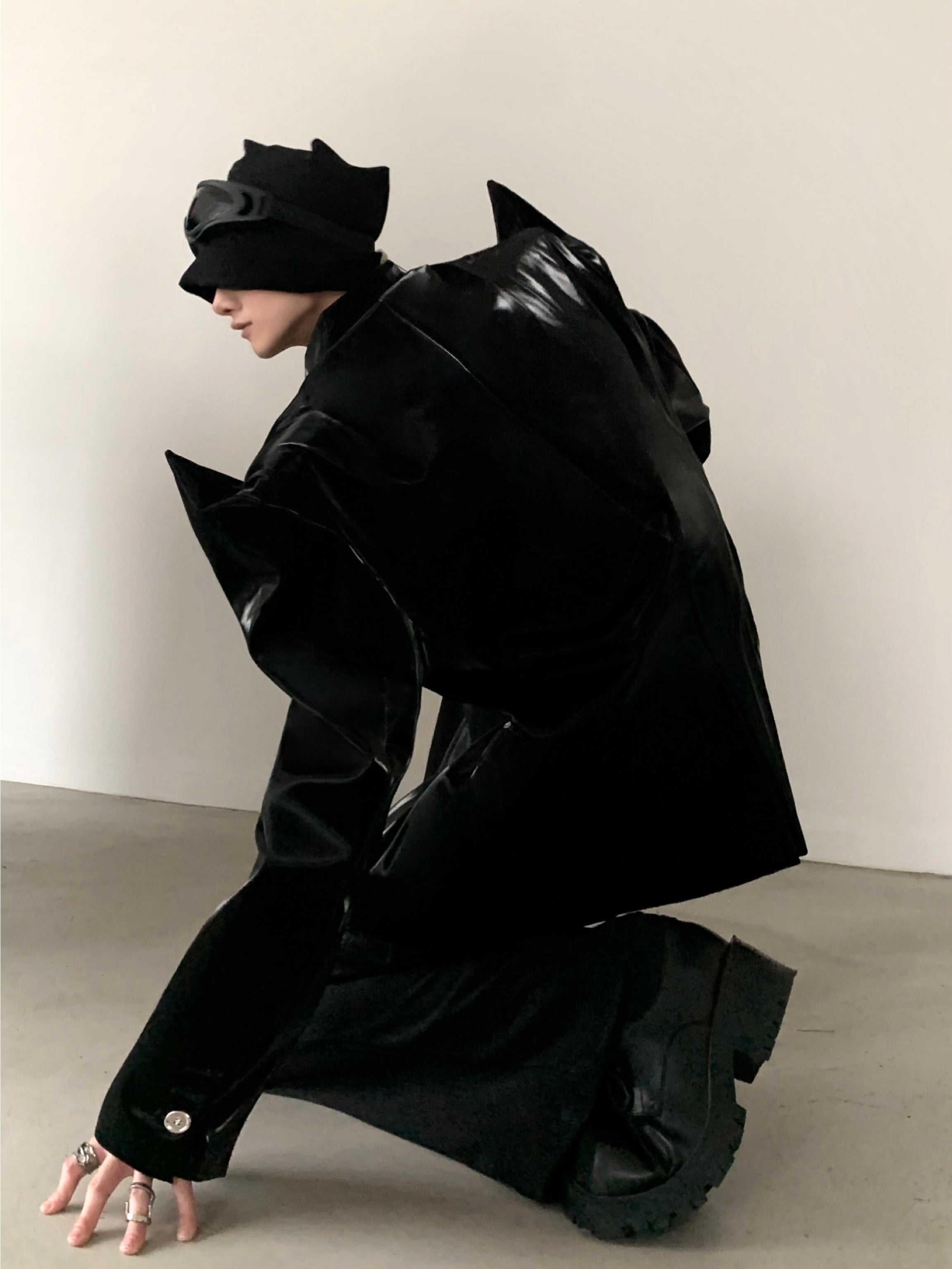 【24s March.】Special-shaped Trendy Design Black Jacket-IYAMIUIO