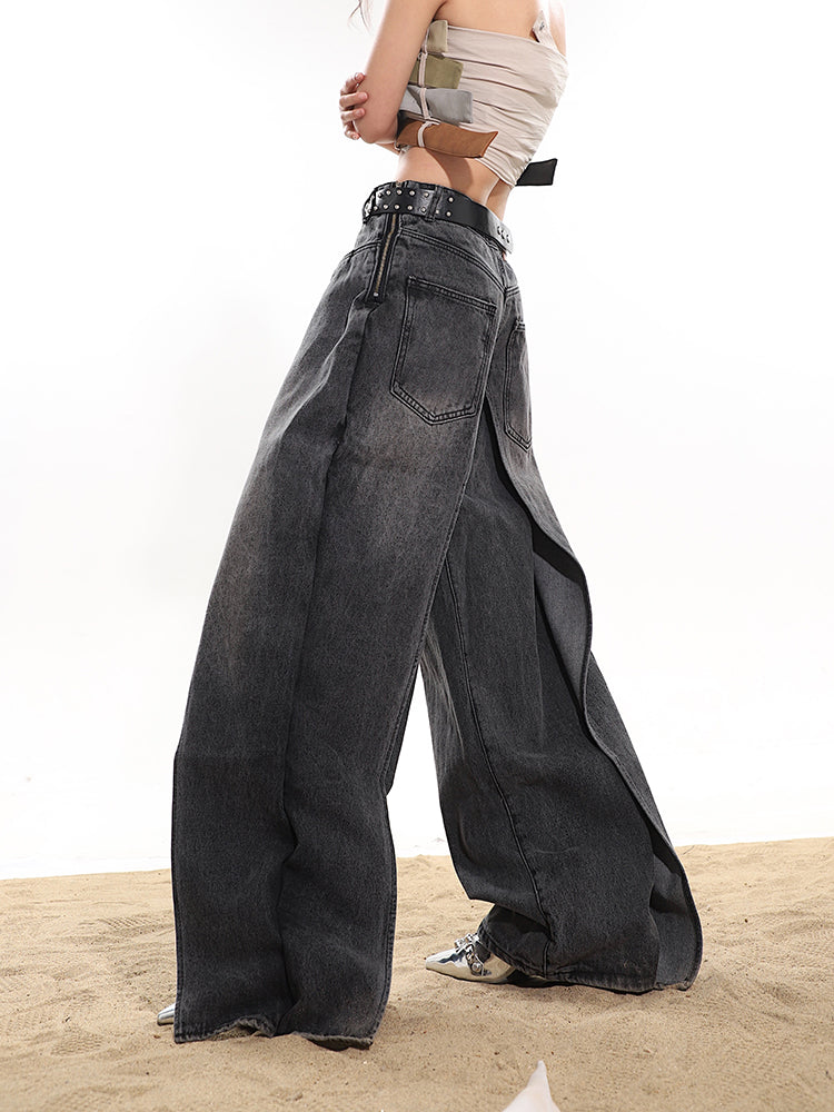 【24s January.】Fake Two-piece High-end Hot Girl Jeans Skirt-IYAMIUIO