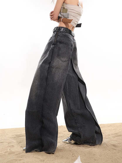 【24s January.】Fake Two-piece High-end Hot Girl Jeans Skirt-IYAMIUIO