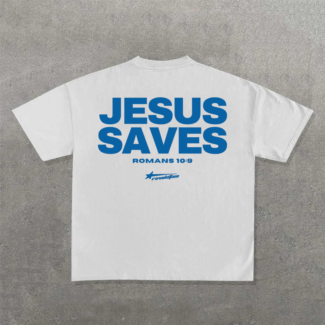 Jesus Saves Print Short Sleeve T-Shirt-IYAMIUIO