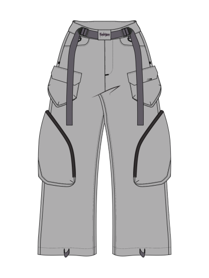 "CURSED" Parachute Pants-IYAMIUIO