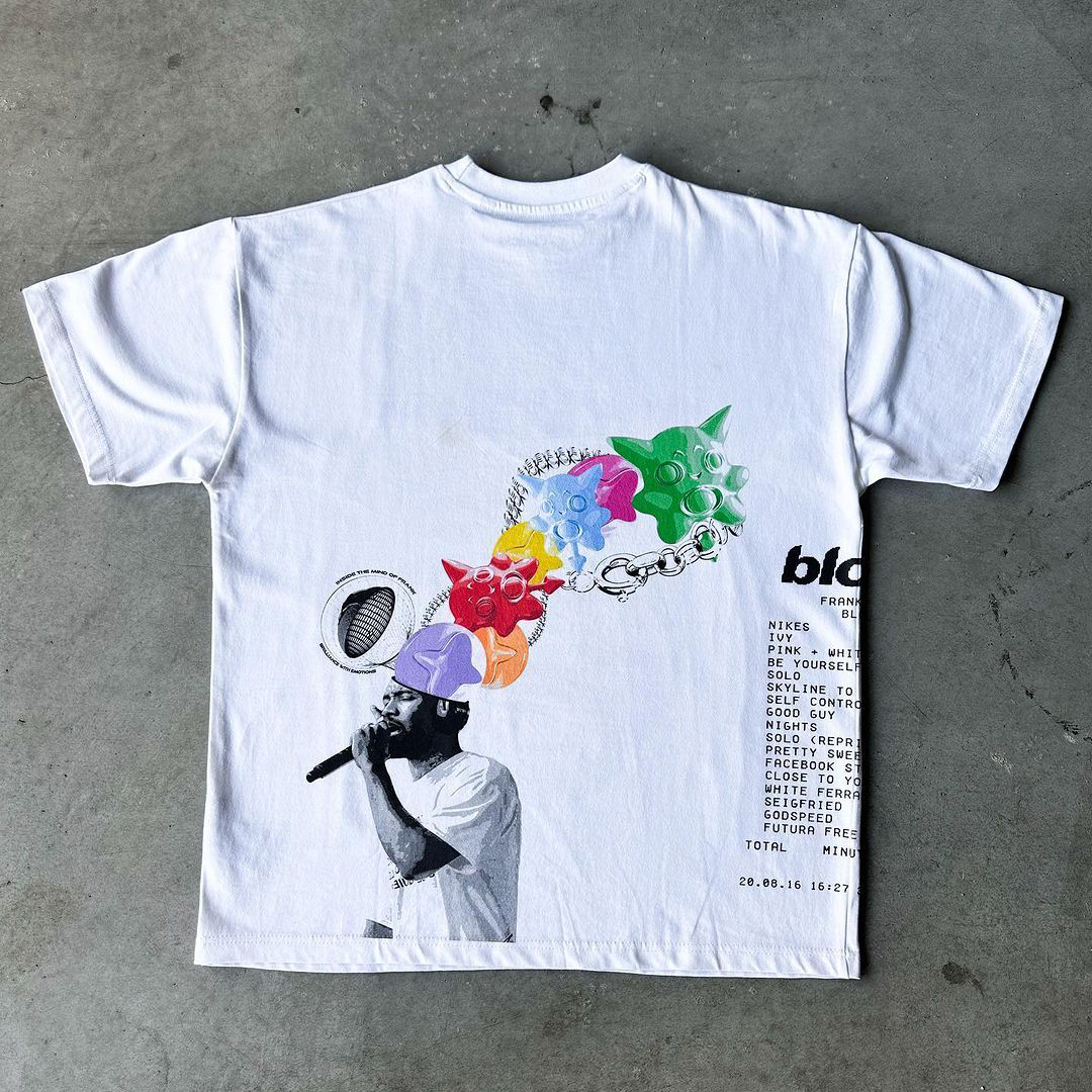 Frank Ocean Blonde Print Short Sleeve T-Shirt-IYAMIUIO
