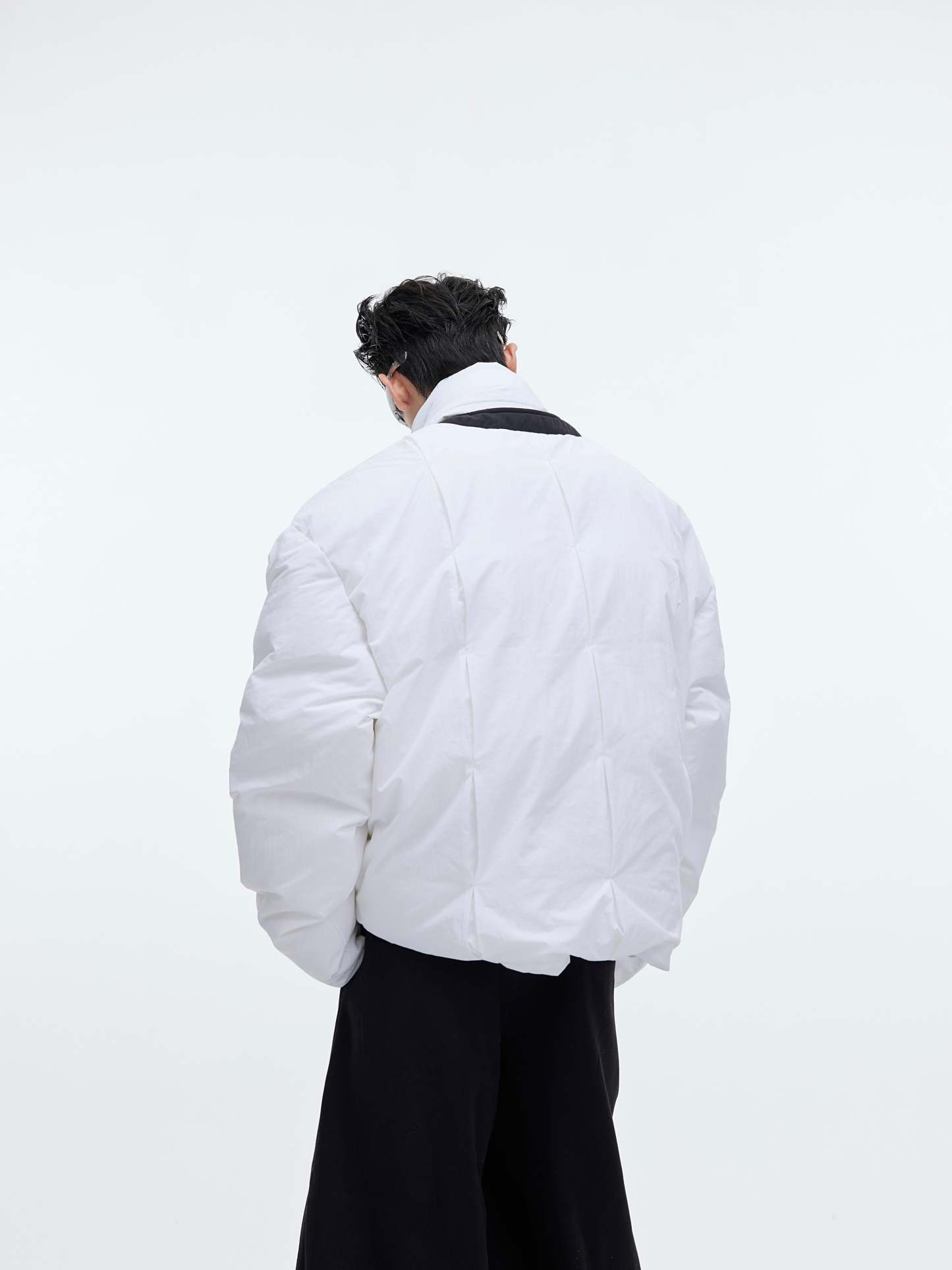 【23s December.】Deconstructed Design Cotton Jacket + Scarf-IYAMIUIO