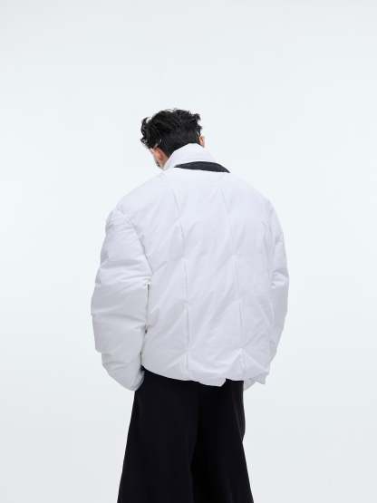 【23s December.】Deconstructed Design Cotton Jacket + Scarf-IYAMIUIO