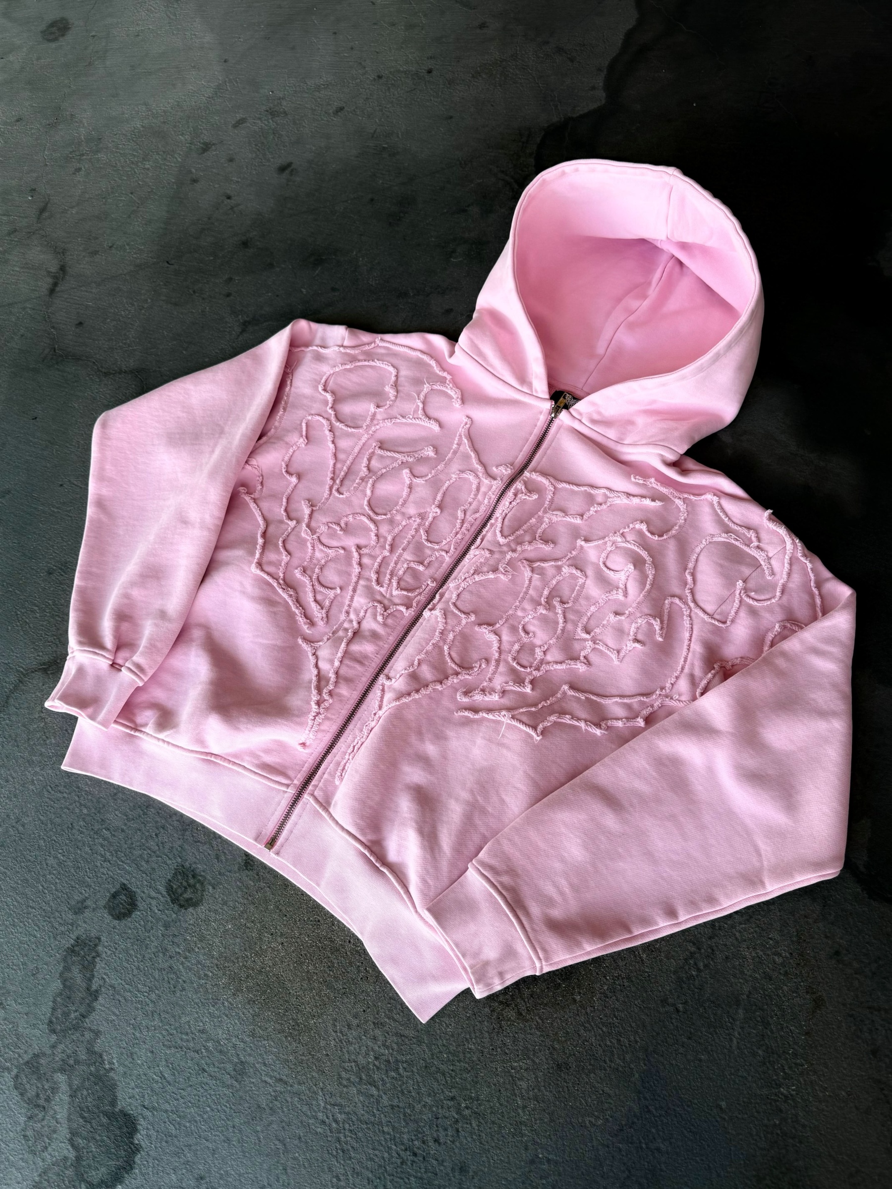 “Pholoh” Zip-Up (Light Pink)-IYAMIUIO