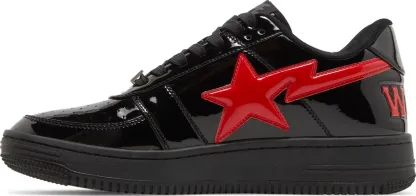 A Bathing Ape Bape Sta Low Sneakers 'Red White' 1F70-191-004RED