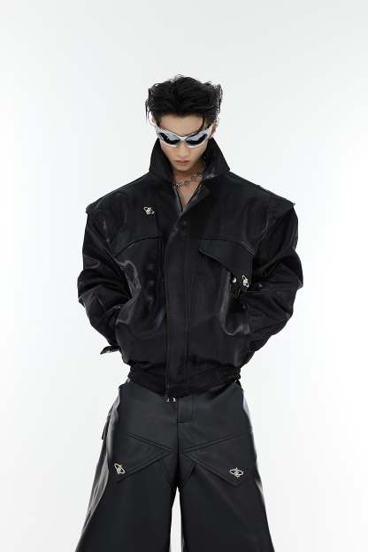 【23s August.】Streamer Shoulder Pad Jacket-IYAMIUIO