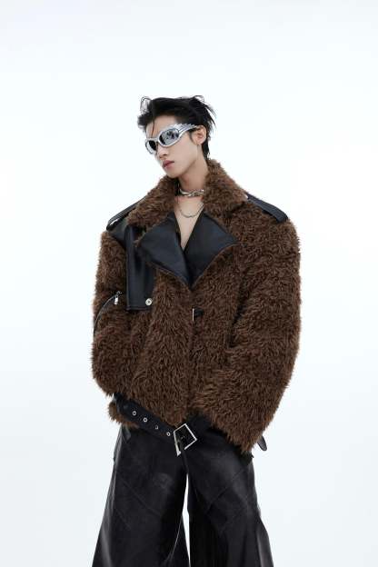 【24s January.】Deconstructed Plush Fur Jacket-IYAMIUIO