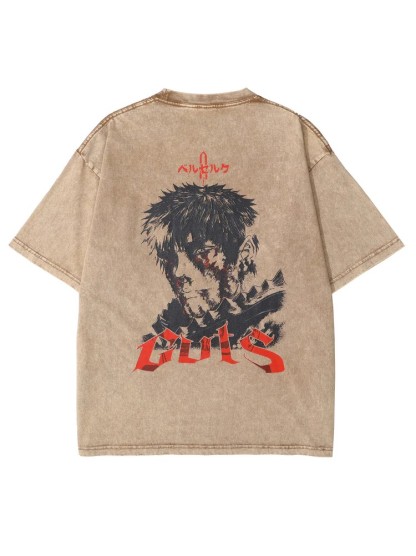 THE STRUGGLER EMBROIDERED ACID WASH TEE-B.K-IYAMIUIO
