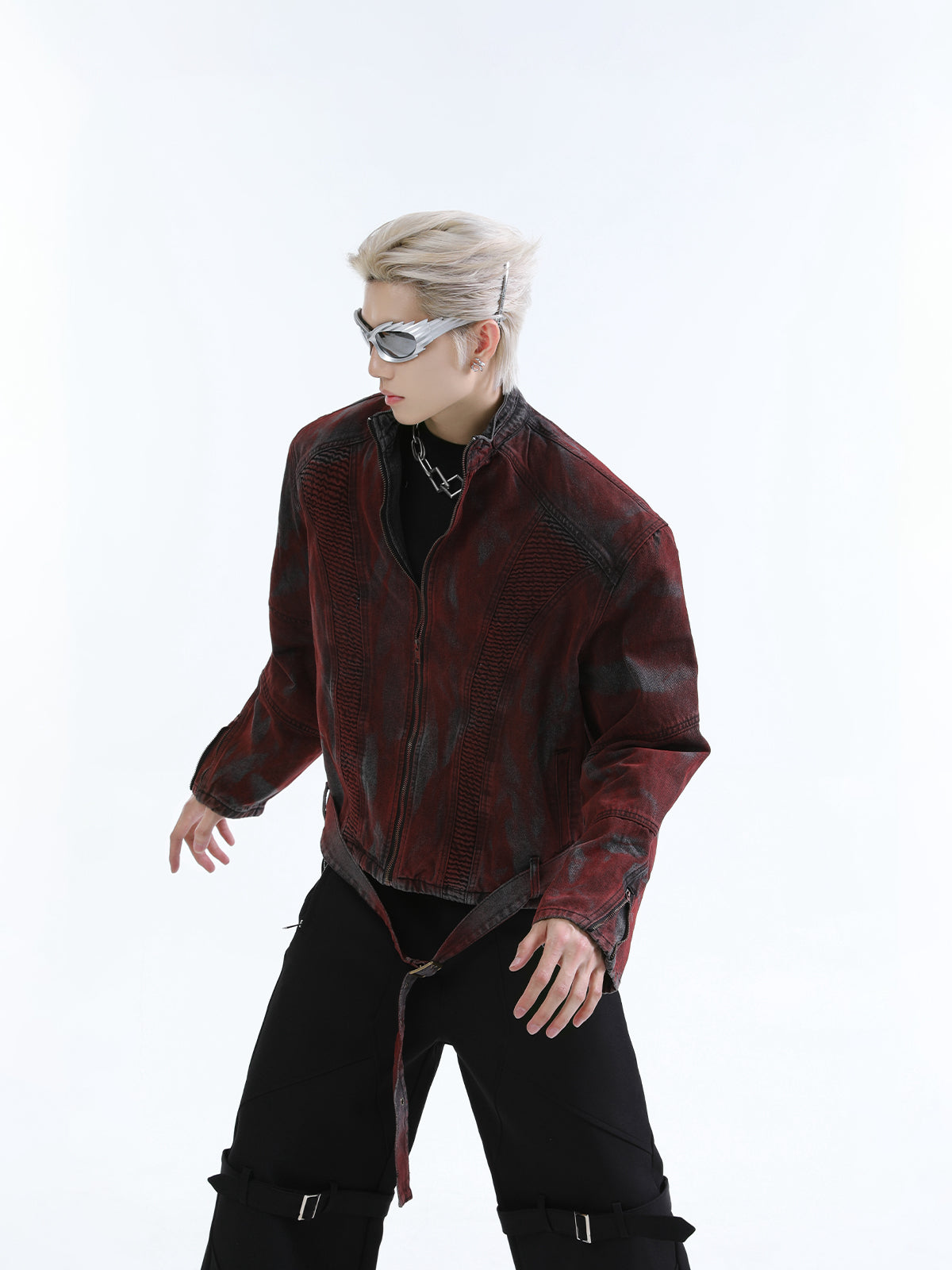 【24s Oct.】Wasteland Style Distressed Silhouette Denim Jacket-IYAMIUIO