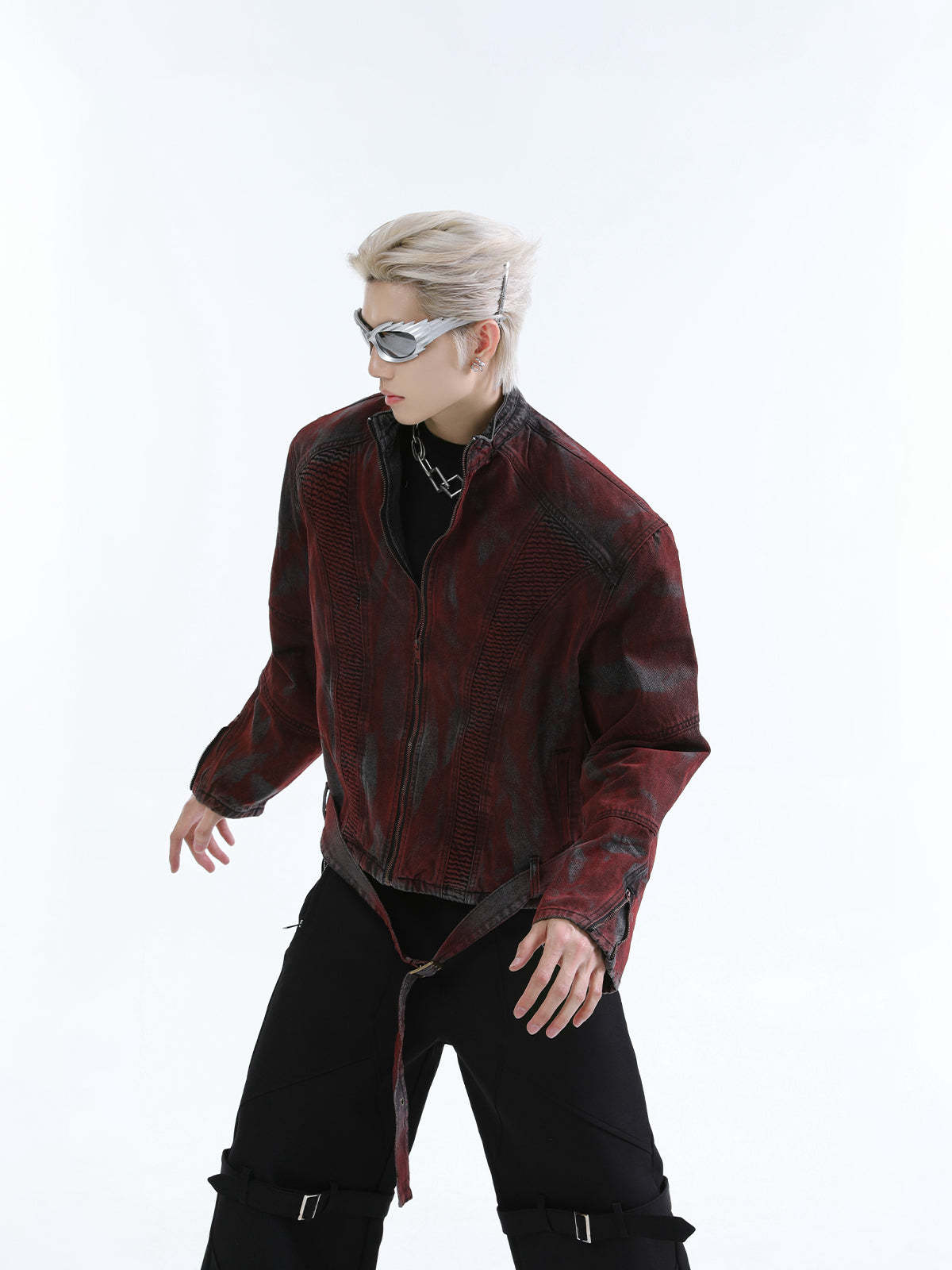 【24s Oct.】Wasteland Style Distressed Silhouette Denim Jacket-IYAMIUIO