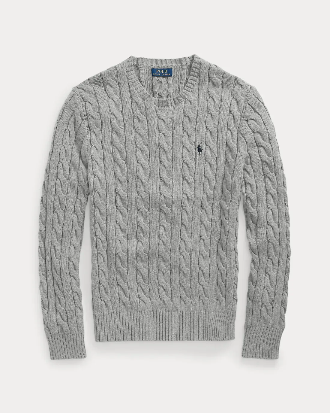Cable-knit cotton sweater