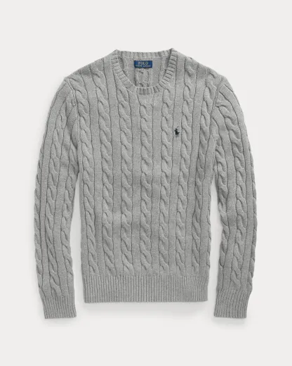 Cable-knit cotton sweater