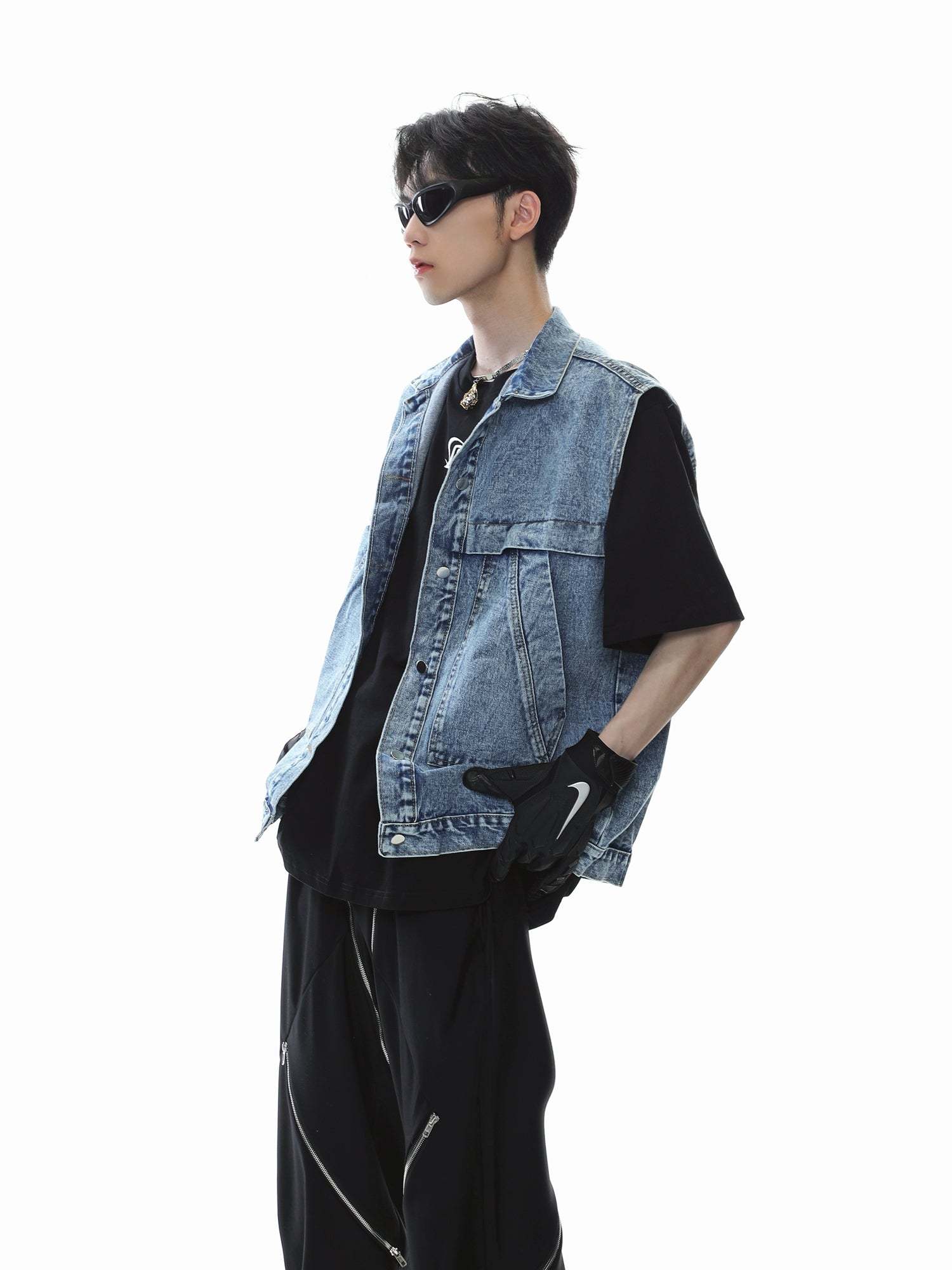 【23s July.】Sleeveless Denim Jacket-IYAMIUIO
