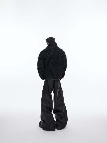 【23s November.】Retro Sherpa Pu Leather Plush Jacket-IYAMIUIO