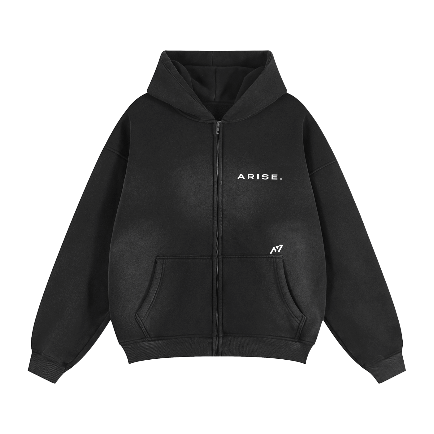 Kasaka's Venom Fang Streetwear Washed Zipped Hoodie-IYAMIUIO