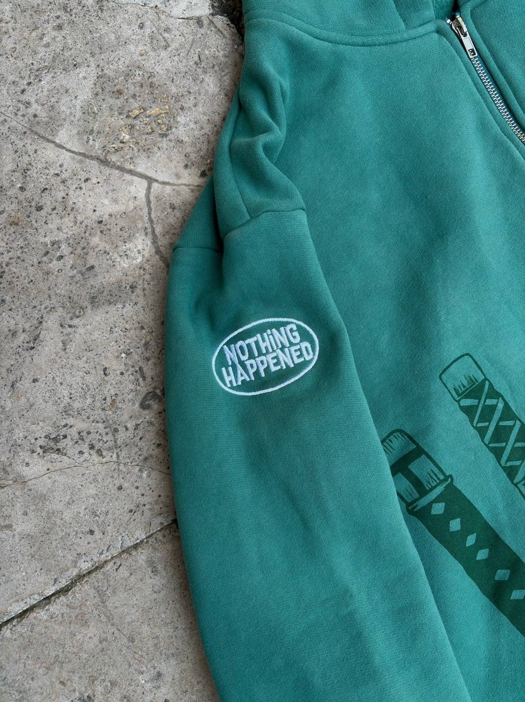 Zoro Nothing Happend Zip Hoodie-One.P-IYAMIUIO
