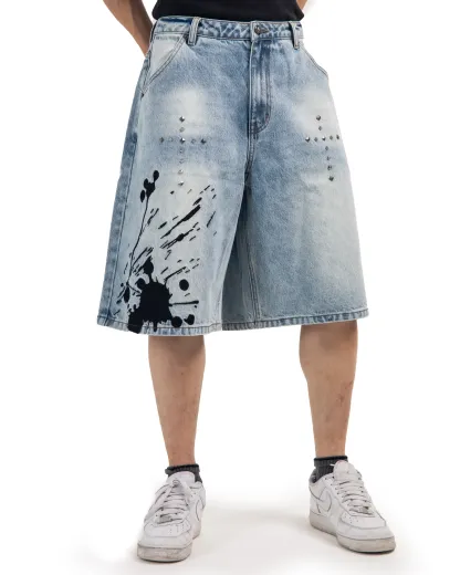Fangs Studded Shorts-IYAMIUIO