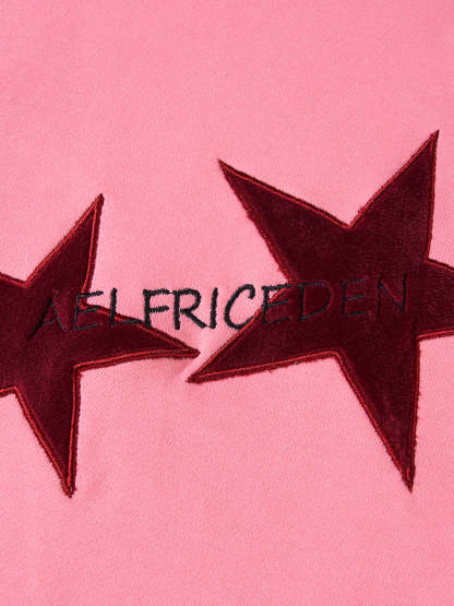 Aelfric Eden Star Print Color Contrast Hoodie-IYAMIUIO