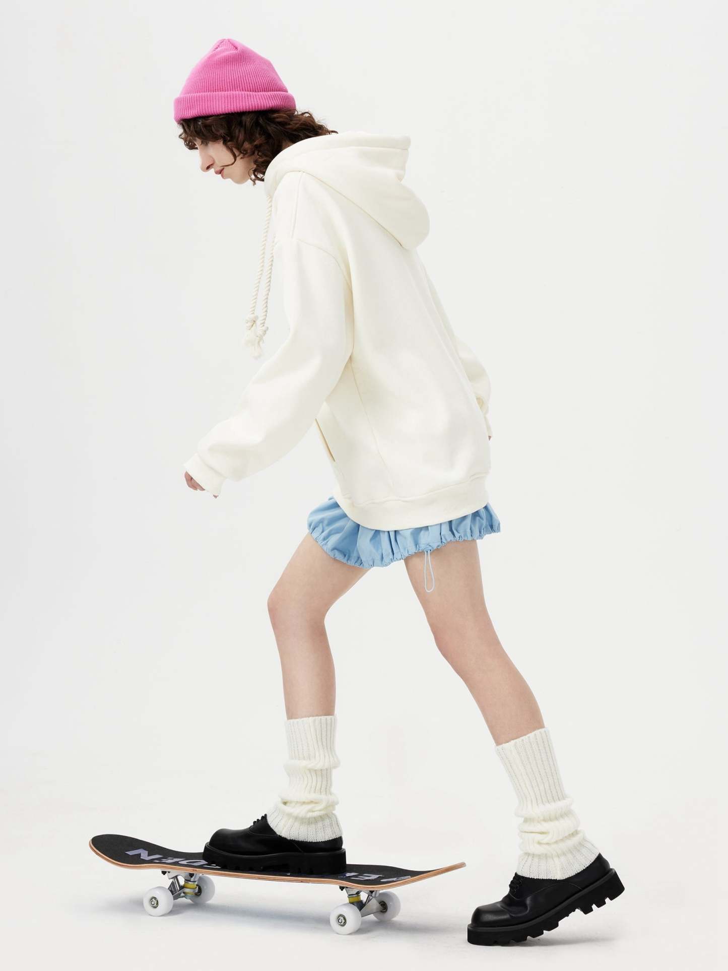 Aelfric Eden Denim Star Applique Embroidery Hoodie-IYAMIUIO